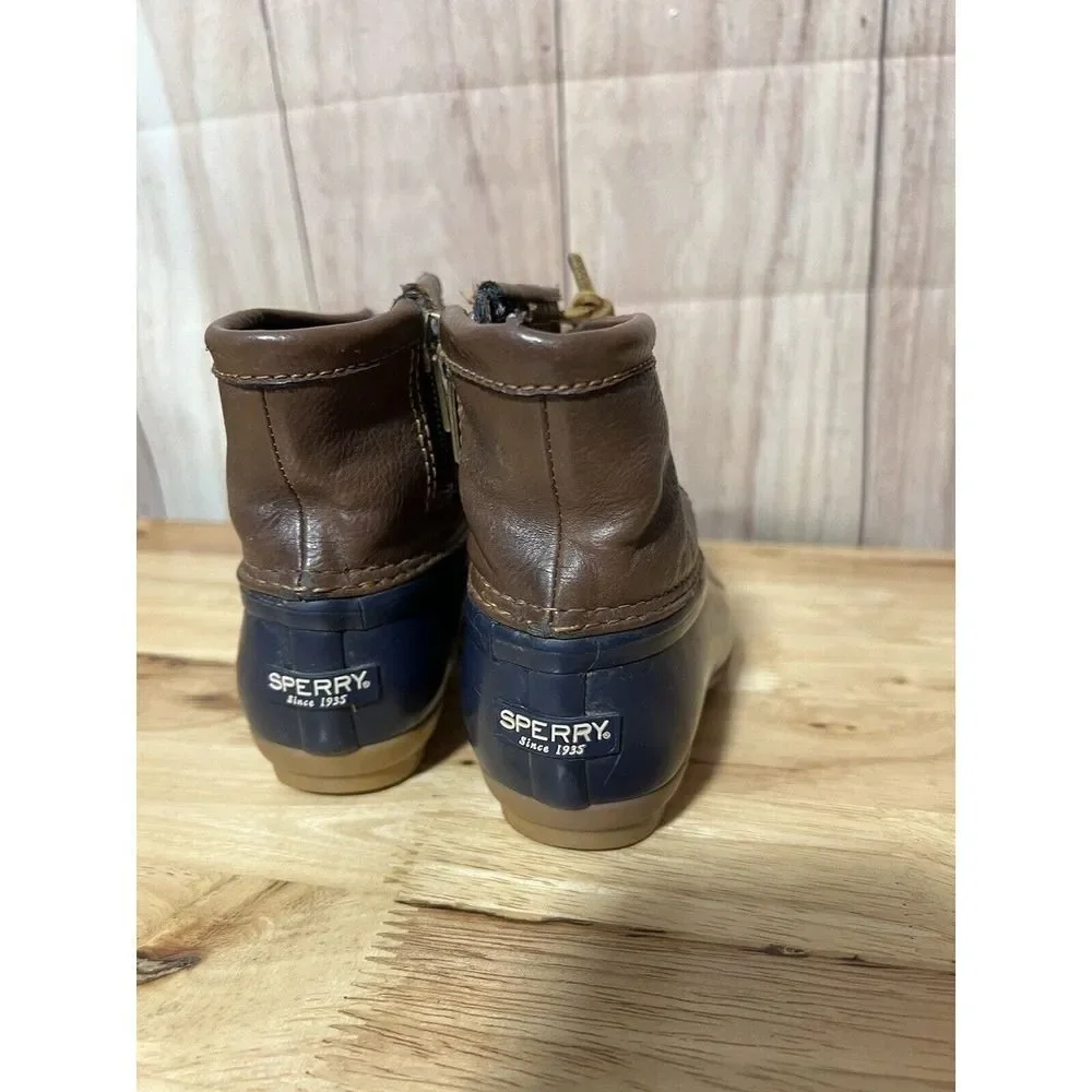 Sperry Top Sider Little Kids Saltwater Blue Brown Duck Rain Boots